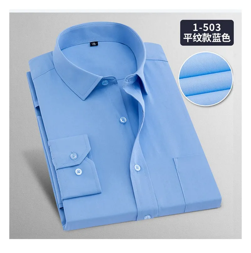 Мужская деловая рубашка с длинными рукавами, деловая, 7XL, 8XL, 9XL, высококачественная, осенняя, большая, 10XL, 14XL, мужская, белая, синяя, рубашка 48