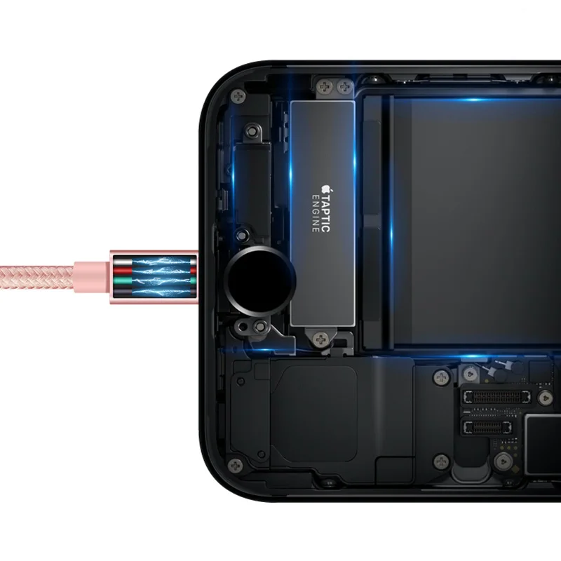USB кабель с нейлоновой оплеткой USB кабель для зарядки и синхронизации данных Шнур для iPhone Xs/Max/XR/iPhone X/8/8 Plus/7/7 Plus/6 S/6 S Plus/SE/iPad/iPod touch Nano