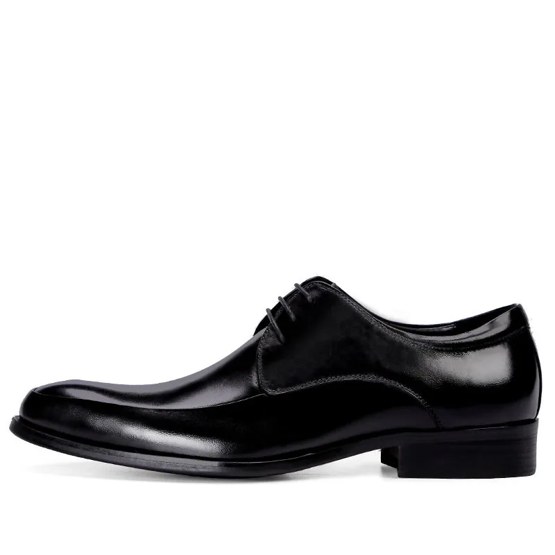 Мужские туфли из натуральной кожи коричневые деловые повседневные классические