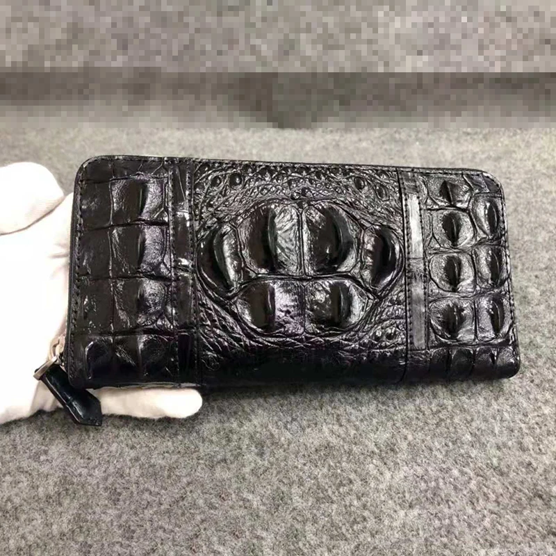 Кошелек из натуральной кожи аллигатора, Модный Роскошный кошелек из натуральной кожи крокодила, Длинный кошелек для мужчин и женщин UBEJ0013