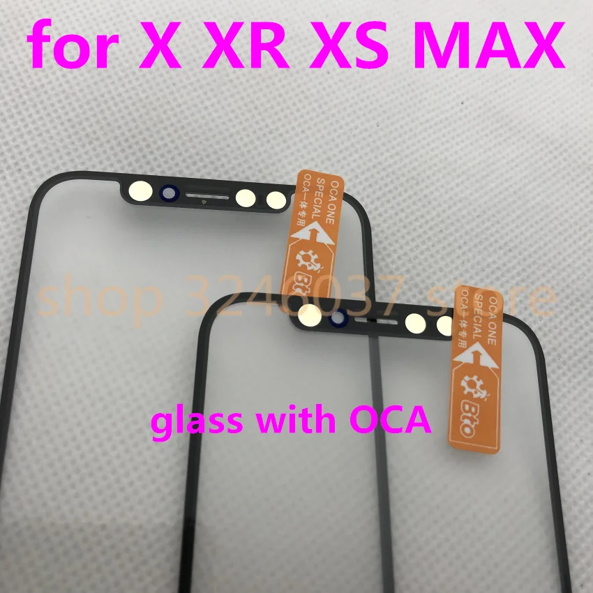 

5pcs high quality Front Screen Outer Glass Lens Prepaste and OCA for iPhone X XS MAX XR 11 Touch Panel Replacement Repair Parts