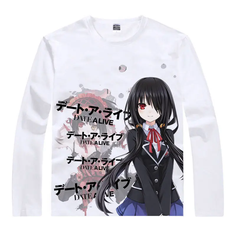 Date A Live футболка Shido рубашка милые женские s аниме одежда миленькие в японском