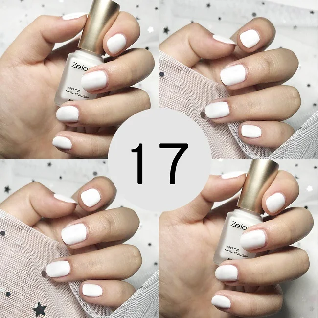DIY матовый лак для ногтей, постоянный лак для ногтей, долговечный голографический лак для ногтей, тусклый маникюр, Быстросохнущий гель для ногтей - Цвет: 17