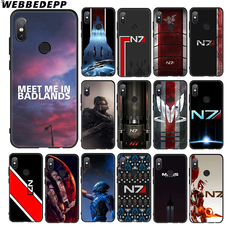 WEBBEDEPP Mass Effect N7 Soft Case for Xiaomi 9 8 6 A1 A2 Lite MIA1 MIA2 MI8 MI6 MAX 3 POCOPHONE F1 |