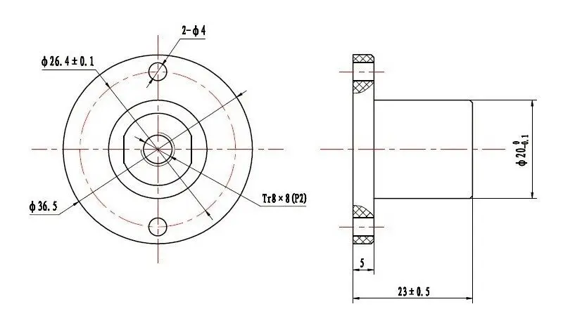 Anti backlash Ecrou pour TR8X2 TR8X4 TR8X8 Leadscrew 8mm POM anti-jeu crou CNC 3D imprimante pieces | Компьютеры и офис