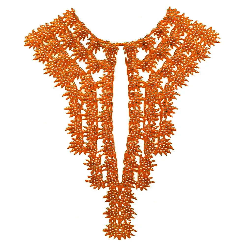 Вышитая бисером искусственная нашивка Воротник Аппликация утюжок на наклейке