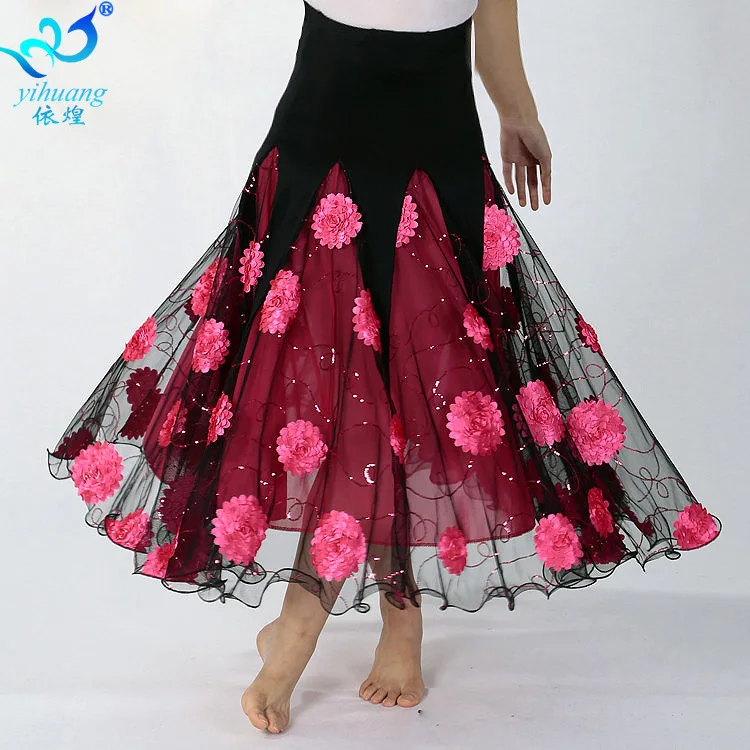 Женская юбка для танцев Moden костюмы бальных с блестками D-0036 | Тематическая одежда