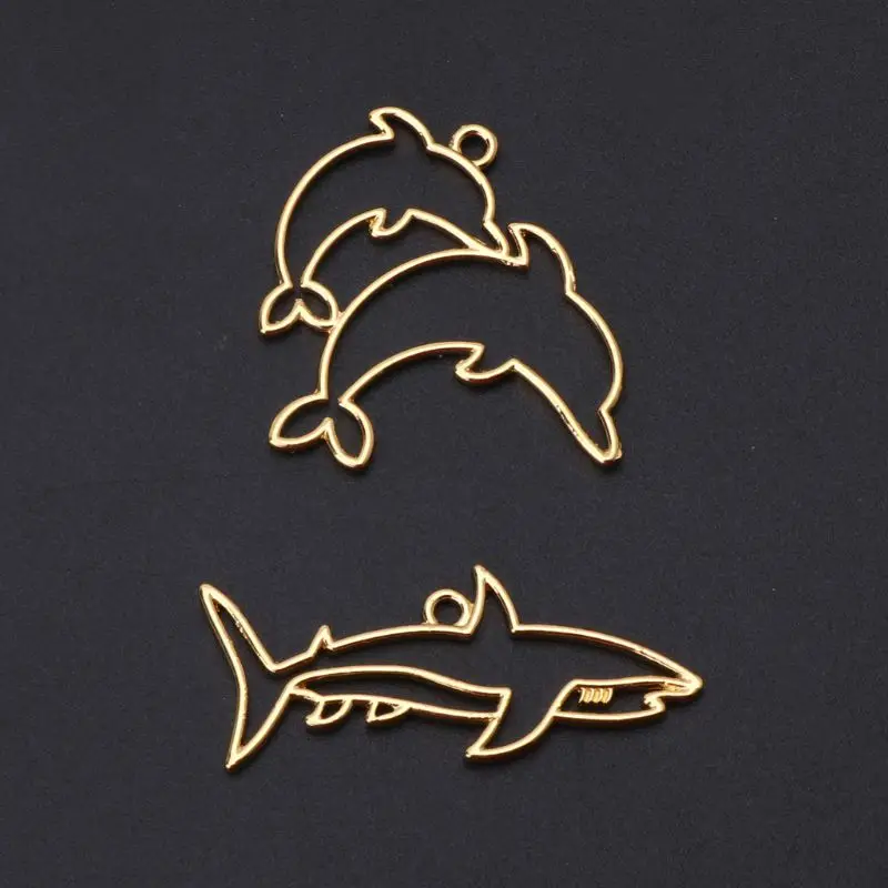 2 шт. рамки из эпоксидной смолы в виде дельфина акулы | Украшения и аксессуары