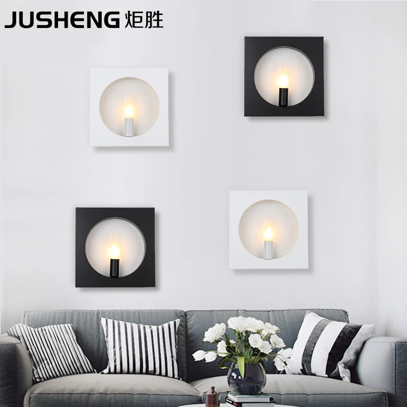 Modern minimalist Wall Hotel project lighting creative Nordic living room bedroom corridors iron wall lamp | Лампы и освещение