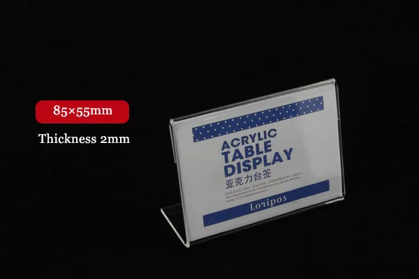 Прозрачная акриловая стойка держатель этикеток 55x85 мм 2 мм|display card stand|card holder standcard