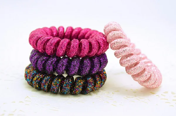 Заколки для волос веревка эластичная телефонная проволока весенний дизайн