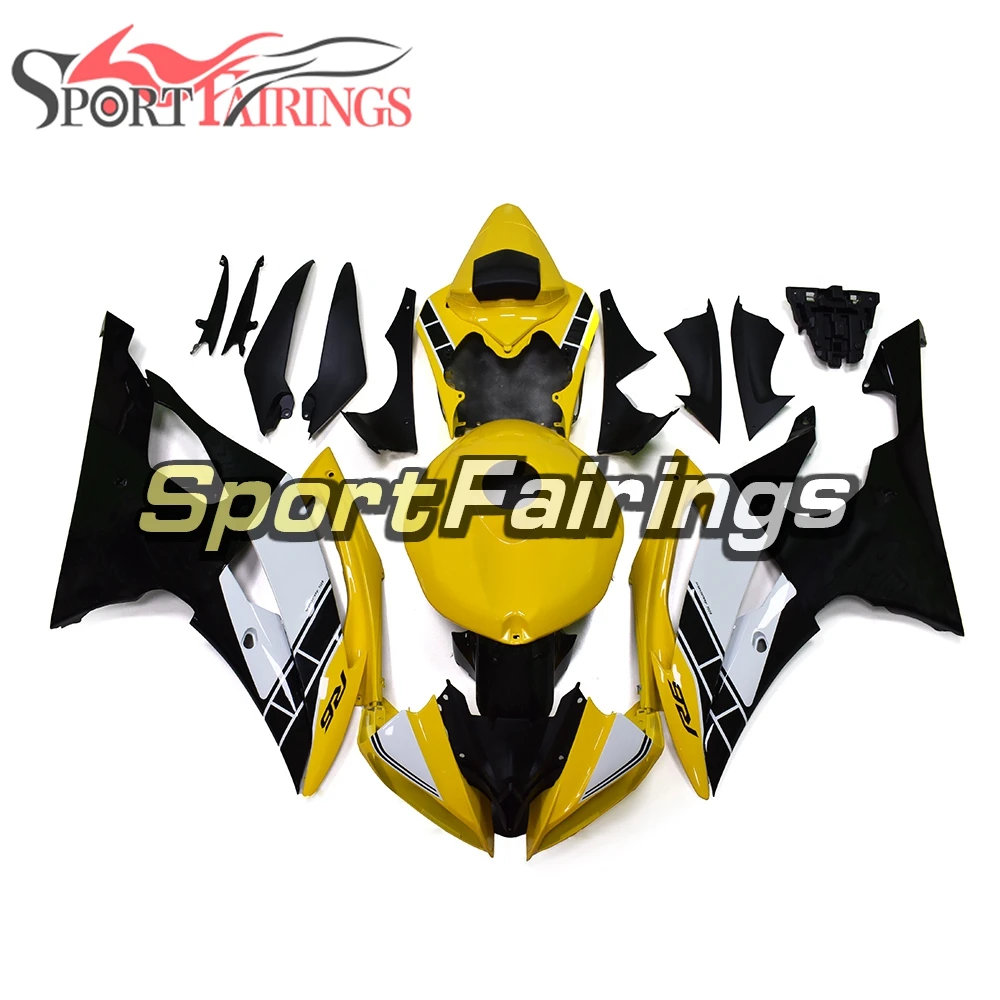 

Yellow Black Cover for Yamaha YZF-600 R6 2008 2016 08 09 10 11 12 13 14 15 16 ABS Plastic Injection Cowling Bodywork Panels Hull