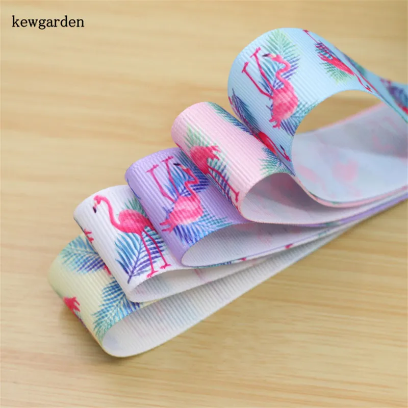 Kewgarden вручную изготовленная лента 1 &quotленты в рубчик с принтом фламинго