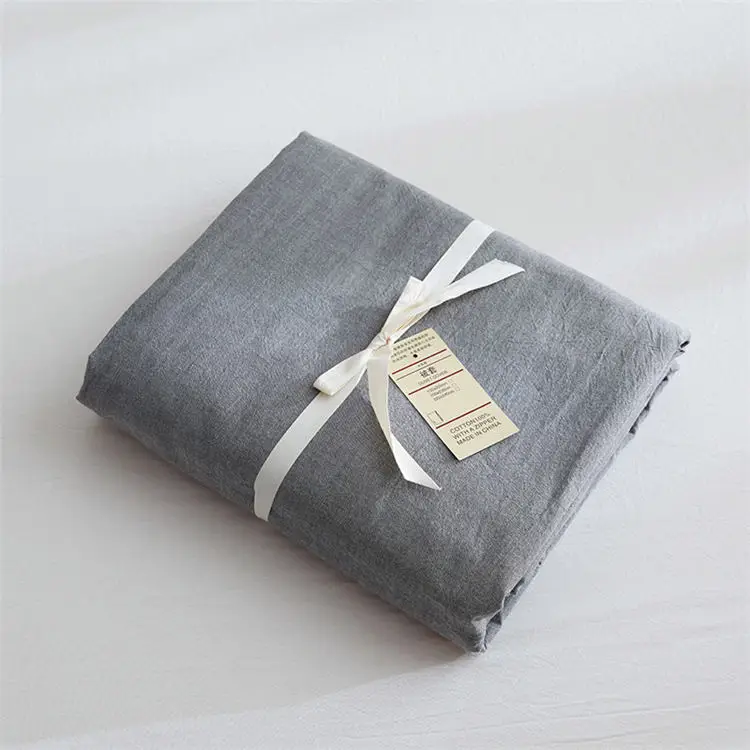 20 solid grey Один двойной queen King size пододеяльник мытье одежды хлопок постельные принадлежности 1 шт. стеганые одеяла черный плед сплошной цвет 240 - Цвет: 20 solid grey