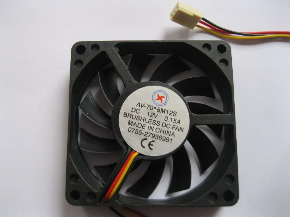 1 шт. Бесщеточный вентилятор охлаждения постоянного тока 11 лезвие 12В 7015 мм 3