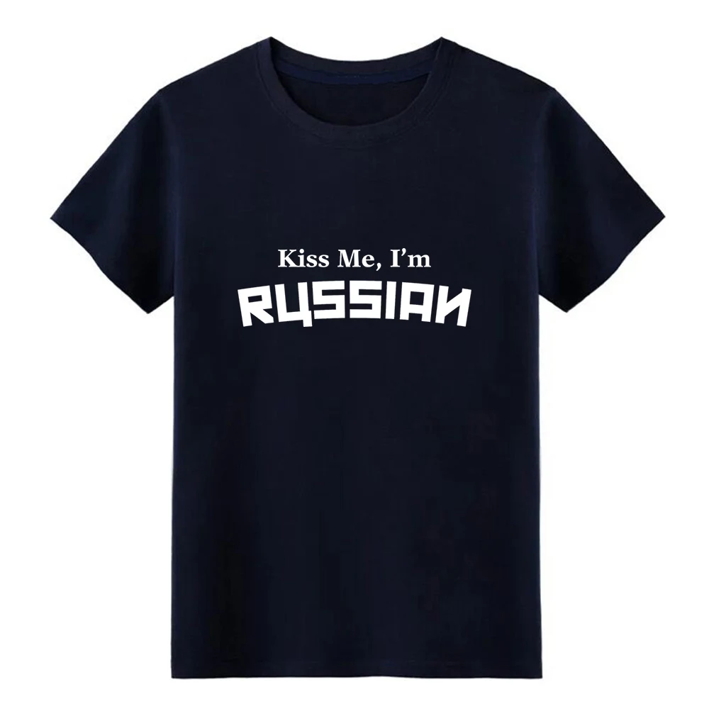 Футболка kiss me i m rus sian S 3xl с короткими рукавами на заказ Повседневная футболка