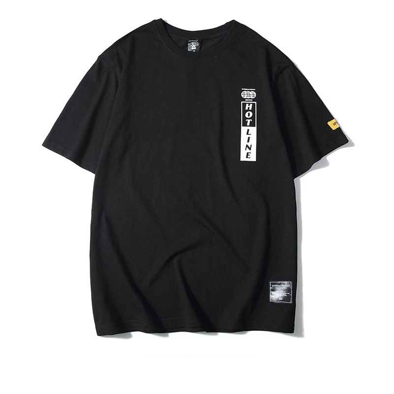 Мужская хлопковая футболка BOLUBAO модная в стиле хип хоп с китайским алфавитом и