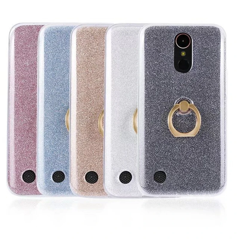 Для LG K10 2017 чехол с блестящей пудрой кольца мягкий TPU для мобильного телефона 5 3