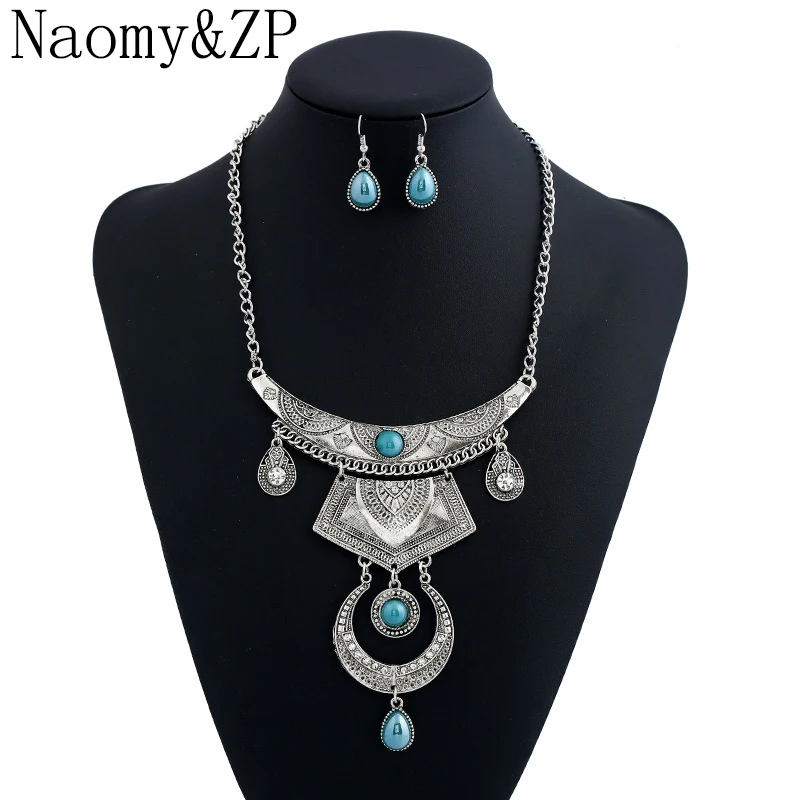 Винтажное ожерелье Naomy & ZP для женщин длинное большое массивное в этническом