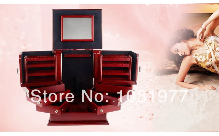 Роскошная деревянная шкатулка для ювелирных изделий в европейском стиле модная