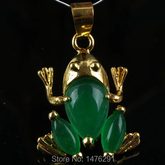 16x29 мм имитация камня зеленая нефритовая подвеска в виде лягушки 1 шт.|green jade
