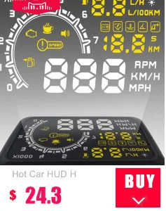 Автомобильный HUD Дисплей OBDII автомобильная система авто км/ч об/мин газ напоминание сигнал тревоги параметры лобового стекла проектор дисплей