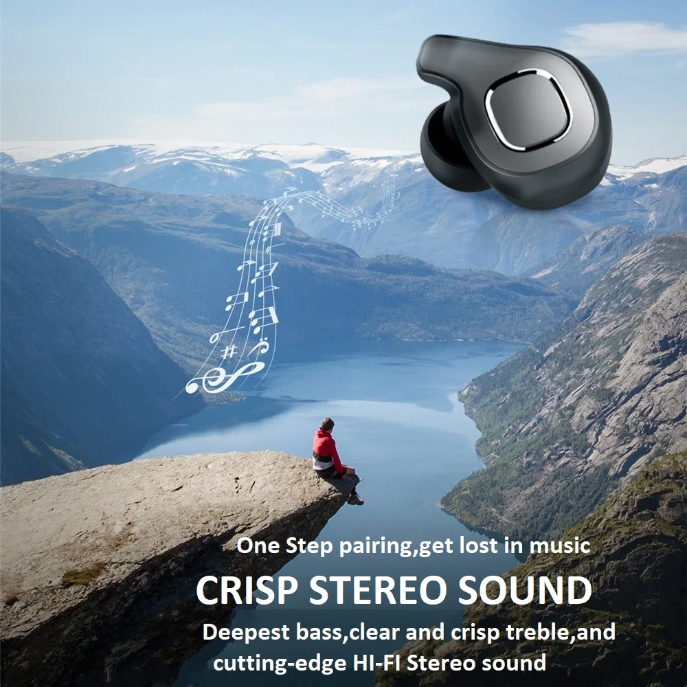 TWS Bluetooth 5 0 наушники настоящие беспроводные водонепроницаемые спортивные с