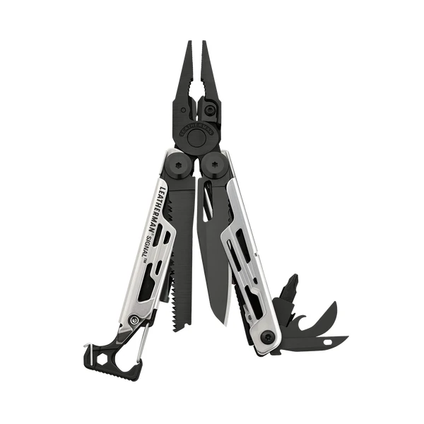 Black-Silver Мультитул LEATHERMAN-SIGNAL Camping с пожарным стартером, молотком и аварийным свистком-8 цветов - Цвет: Black-Silver