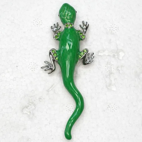 

Rhinestone Enamel brooch Gecko Pin brooches C720 K