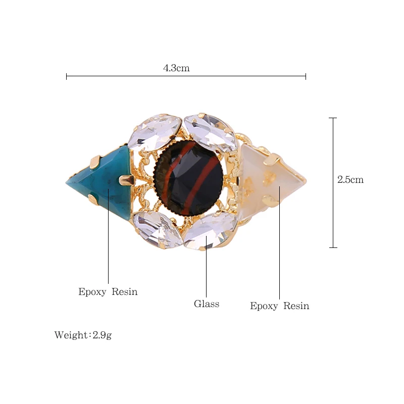 Кольцо женское с крупным геометрическим шармом оптовая продажа | Украшения и