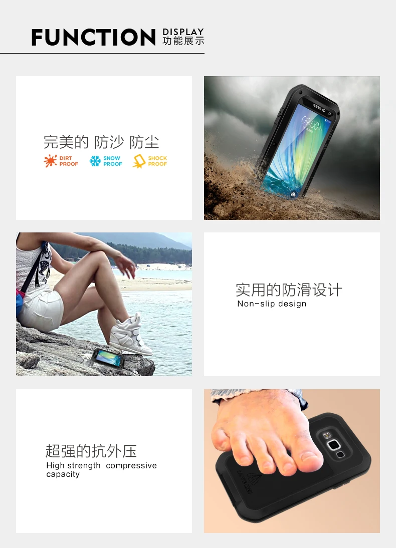 Водонепроницаемый чехол Love Mei для samsung Galaxy A3 A300, жесткий противоударный алюминиевый чехол для samsung A3 /A300F, чехол для телефона