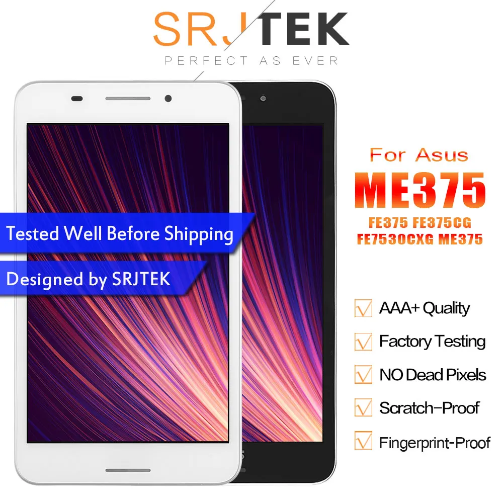 

For ASUS Fonepad 7 FE375 FE375CG FE7530CXG ME375 K019 LCD Display Monitor Touch Screen Digitizer Assembly with frame
