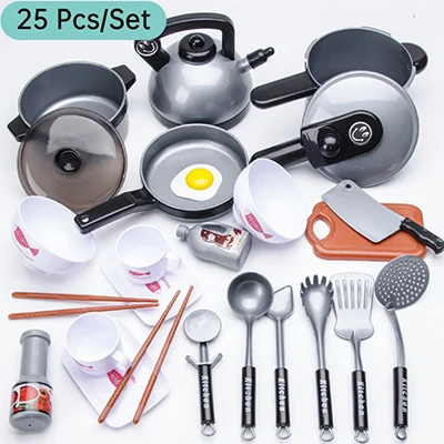 25 Pcs 1 Набор для моделирования микроволновой печи, бытовая техника, игрушки, ролевые игры, кухонный набор, набор для приготовления пищи, развивающий подарок, игрушка - Цвет: 25 Pcs