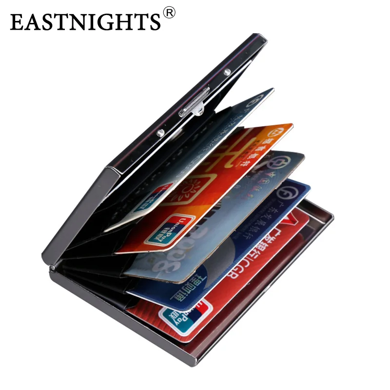 EASTNIGHTS высококачественный мужской держатель для кредитных карт из нержавеющей