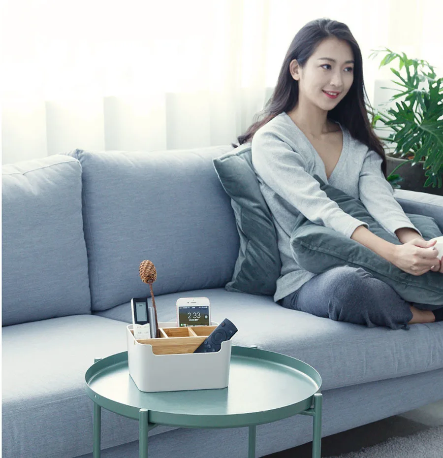 xiaomi youpin Bamboo Fibre съемный Органайзер коробка Sub-grid дизайн косметический ящик для хранения Портативный чехол для ванной комнаты