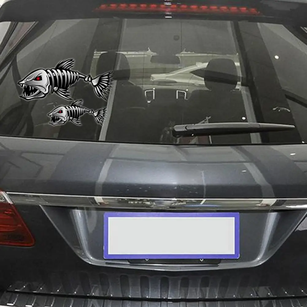 2019 3D аксессуары Стайлинг Автомобильная наклейка Мультяшные животные Go рыба окно