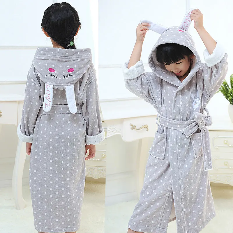 Детский банный халат детская хлопковая ночная рубашка с капюшоном для мальчиков