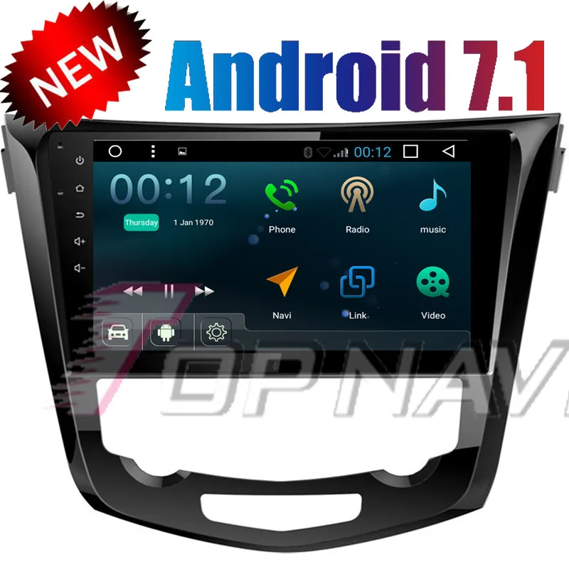 TOPNAVI 10.1" 1024*600 Quad Core Android 7.1 Car GPS Navigation for Nissan X-Trail 2016-Autoradio Multimedia Audio Stereo NO DVD |