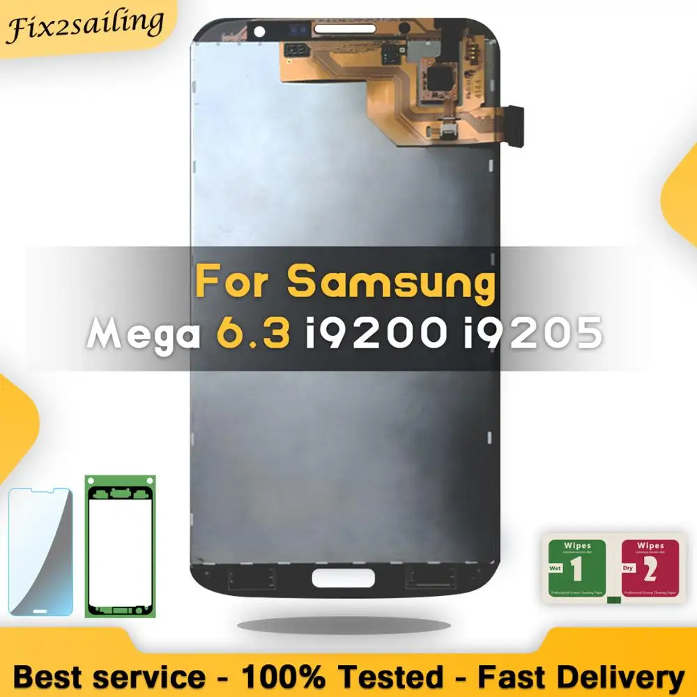ЖК дисплей Super AMOLED для Samsung Galaxy Mega 6 3 i9200 i9205 экран замены протестированный рабочий