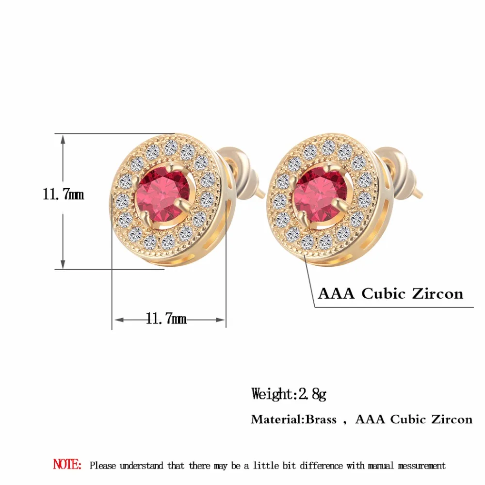 1 пара Новинка 2017 года Jewelry цвета: золотистый Серебристый покрытием большой