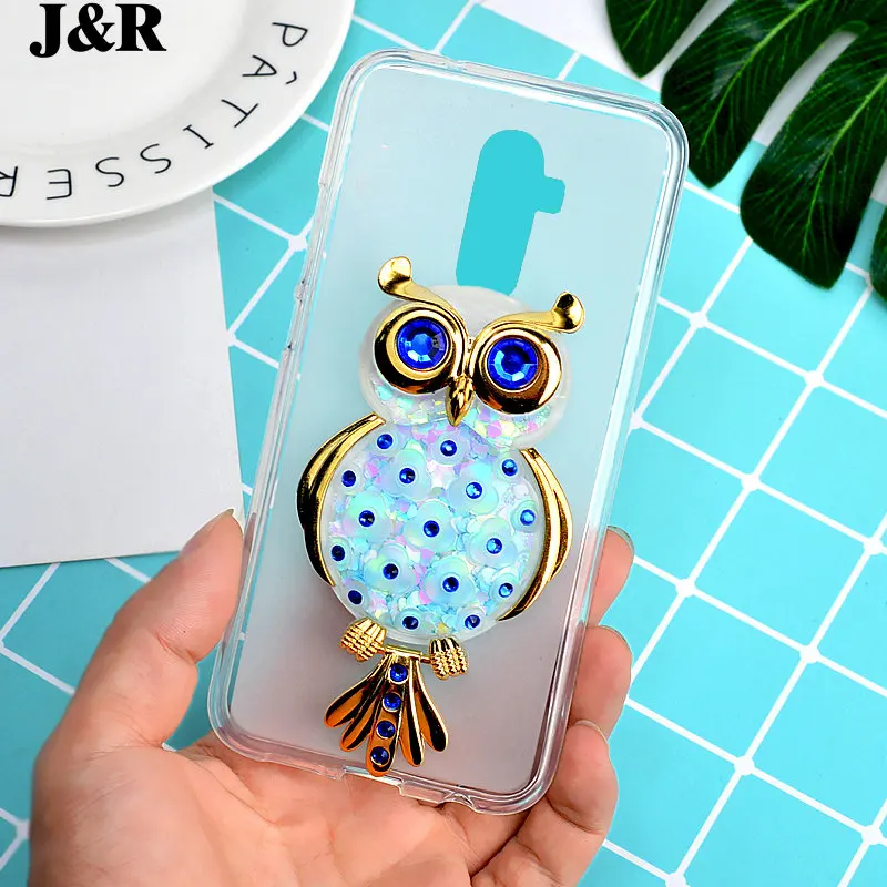 DIY Owl Case For Oukitel U18 U 18 Silicone cover Soft Bling Quicksand Dynamic Liquid Glitter Fashion Animal Unicorn Bags |