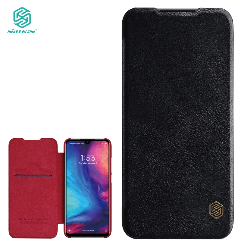 Кожаный чехол Nillkin Qin Series для Xiaomi Redmi Note 7 откидные Чехлы чехлы телефонов Роскошный
