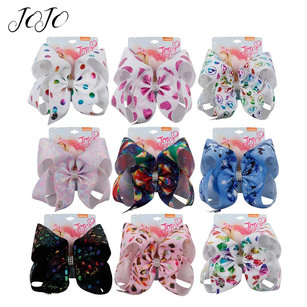 JOJO луки 1 шт. DIY ремесла поставки большой единорог рождественские банты для волос для девочек с зажимами бант ручной работы ремесла аксессуары для волос