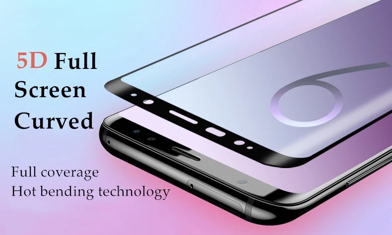 От GUSGU 5D полное покрытие закаленное Стекло для samsung Galaxy S8 Экран Защитная пленка для samsung S8 спереди Стекло полный изгибов 9Н по 3 предмета в комплекте