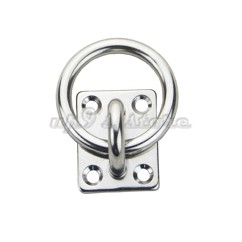 6mm square 316 нержавеющая сталь круглый/Овальный/Алмазный глаз пластина 5 мм/6 мм/8 мм/крюк+ кольцо для морской лодки - Цвет: 6mm square