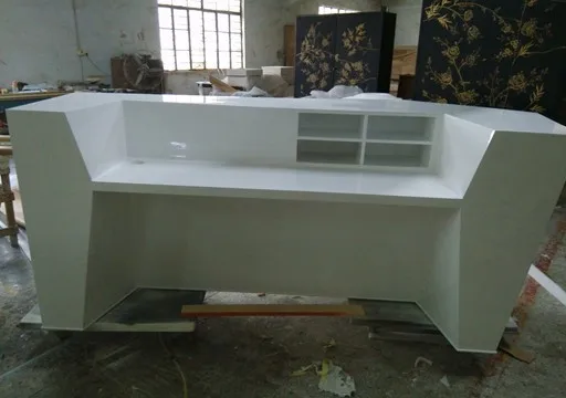 Деревянный стол для стойки Ресепшн #2355|reception counter table|reception counterreception design |