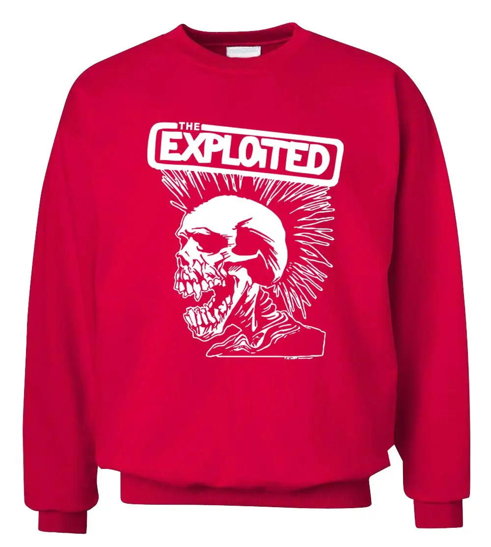 Панк Рок The exploited Swag череп мужская Толстовка Осень Зима новые модные толстовки крутая уличная одежда в стиле хип-хоп