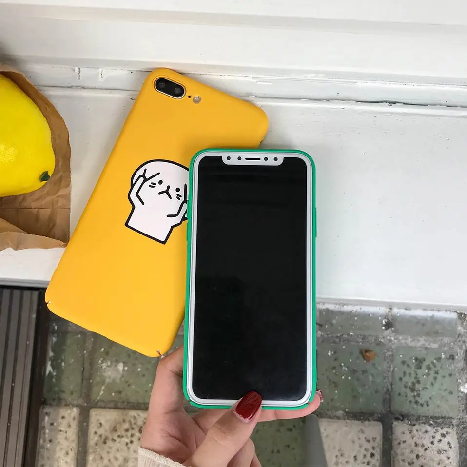 Жесткий shell мультфильм мобильного телефона чехол для iPhone 6 7 8 плюс Чехол X