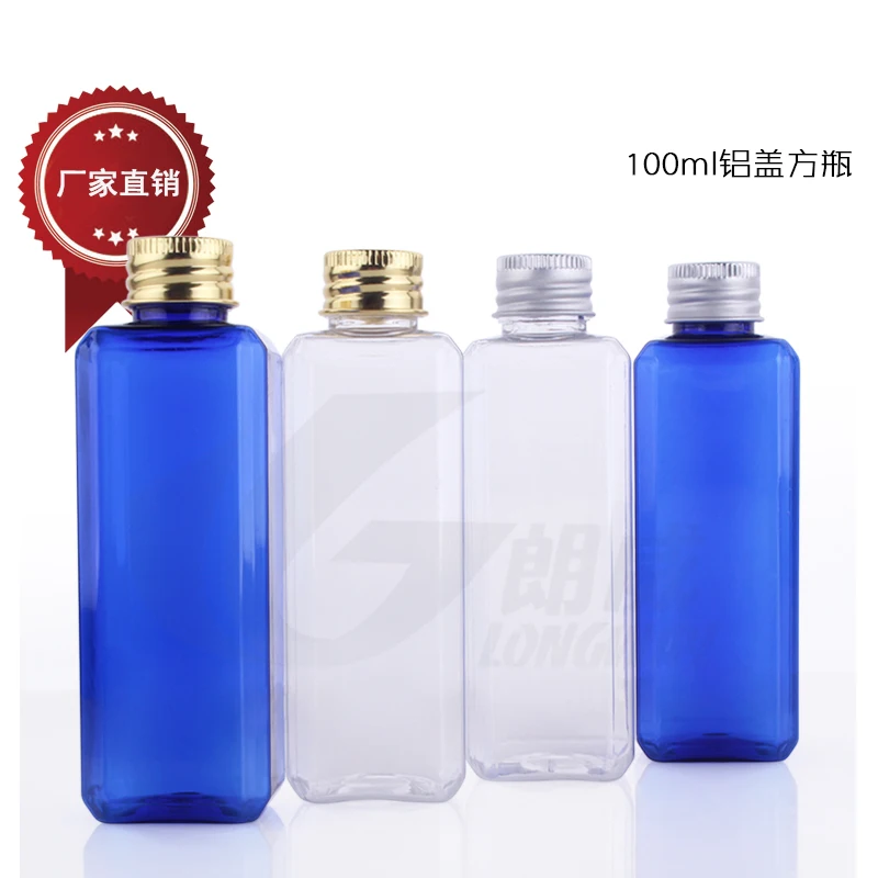 Бесплатная доставка объем 100 мл 30 шт./лот квадратные алюминиевые бутылки с