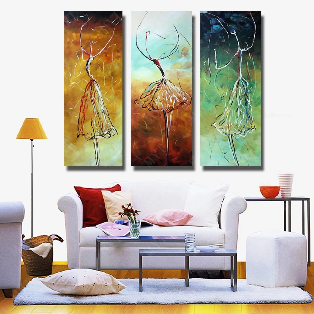 Картина маслом на холсте для девочек красивая девушка танцев мультяшная